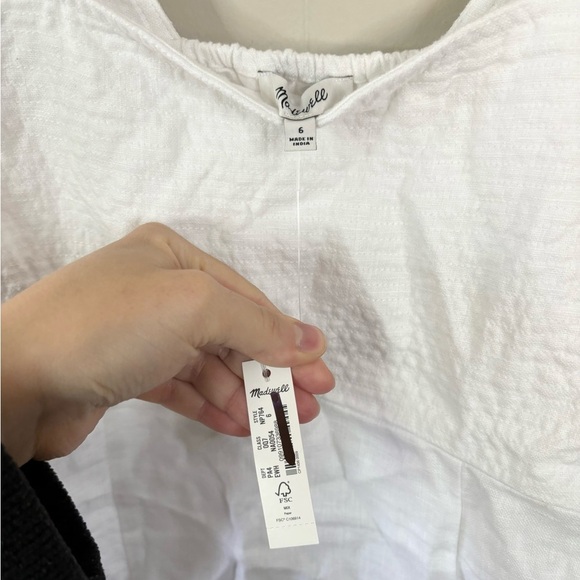 Madewell Square-Neck Mini Dress in 100% Linen size 6 new - Picture 5 of 9